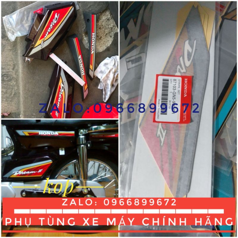 Tem xe DREAM thái Tặng kèm bộ tem thông số ( -7%)