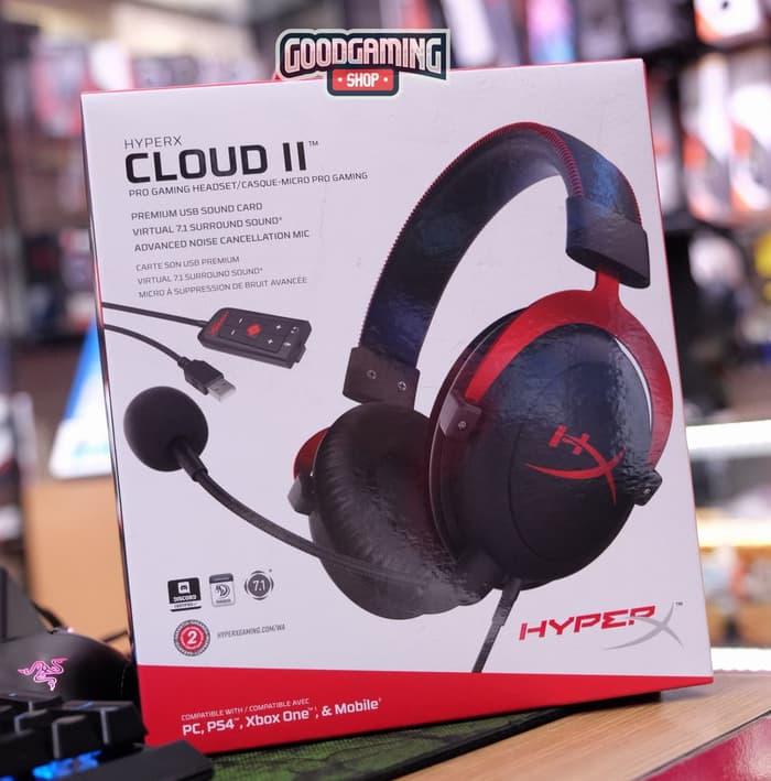 [Bảo Hành 2 Năm] Tai nghe HyperX Cloud II RED Pro Gaming Headset (Kèm Soundcard 7.1)