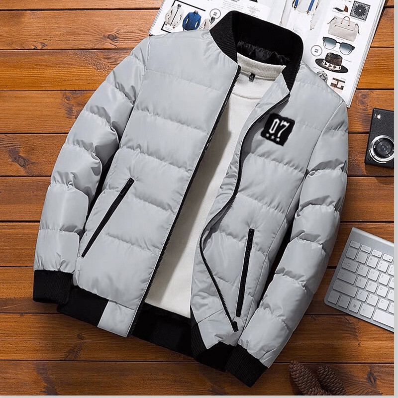 ÁO KHOÁC PHAO NAM BOMBER TRẺ TRUNG CÁ TÍNH CHẦN BÔNG 3 LỚP CỰC ẤM Shiny Sunday MJK 019