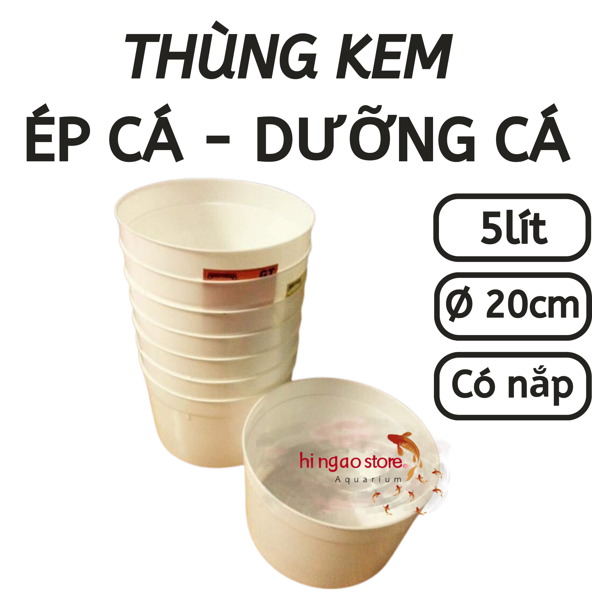 Box of fish Press cream, fish balm, form Betta-bud's ice cream bucket-6L ice cream bucket -Fish accessory | Hingaostore.