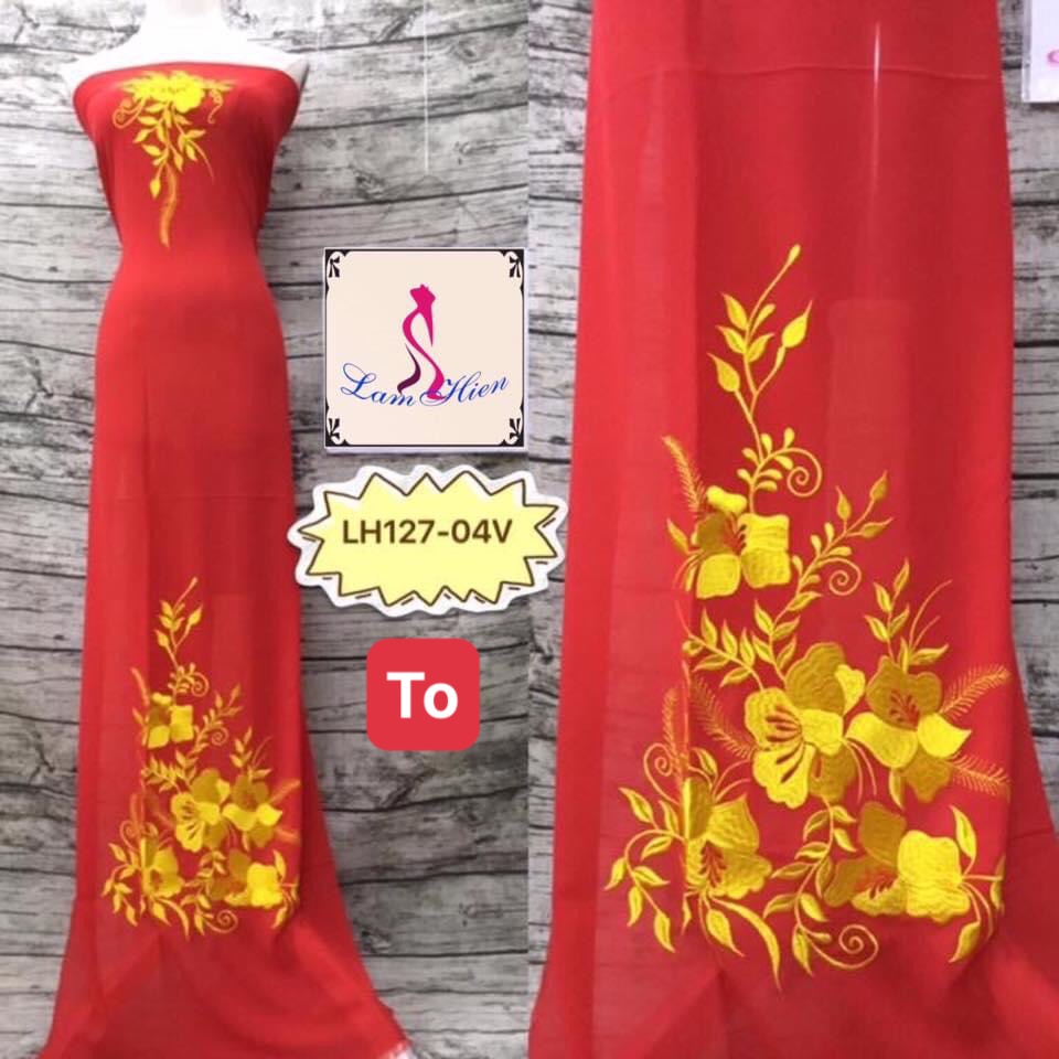 Vải áo dài thêu ( 200k giảm còn 139k/áo) LH127