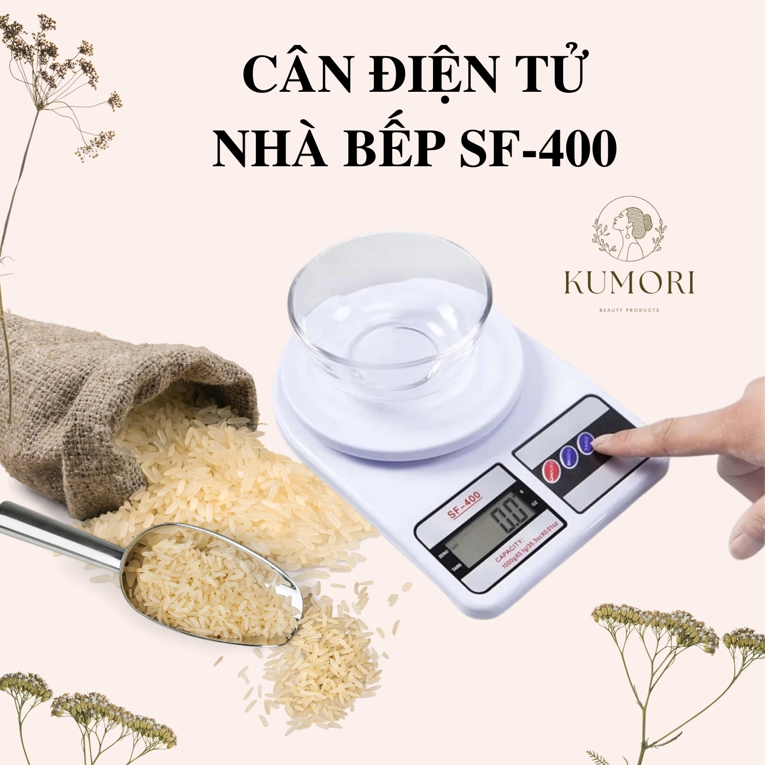 Cân điện tử nhà bếp sf-400 cân tiểu ly điện tử chuẩn xác đến 1gam cân nhà bếp tiện lợi cân tiểu ly cân gia đình