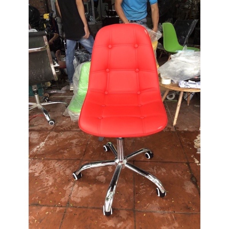 Combo 02 ghế da cúc chân xoay (Màu sắc ib với shop )