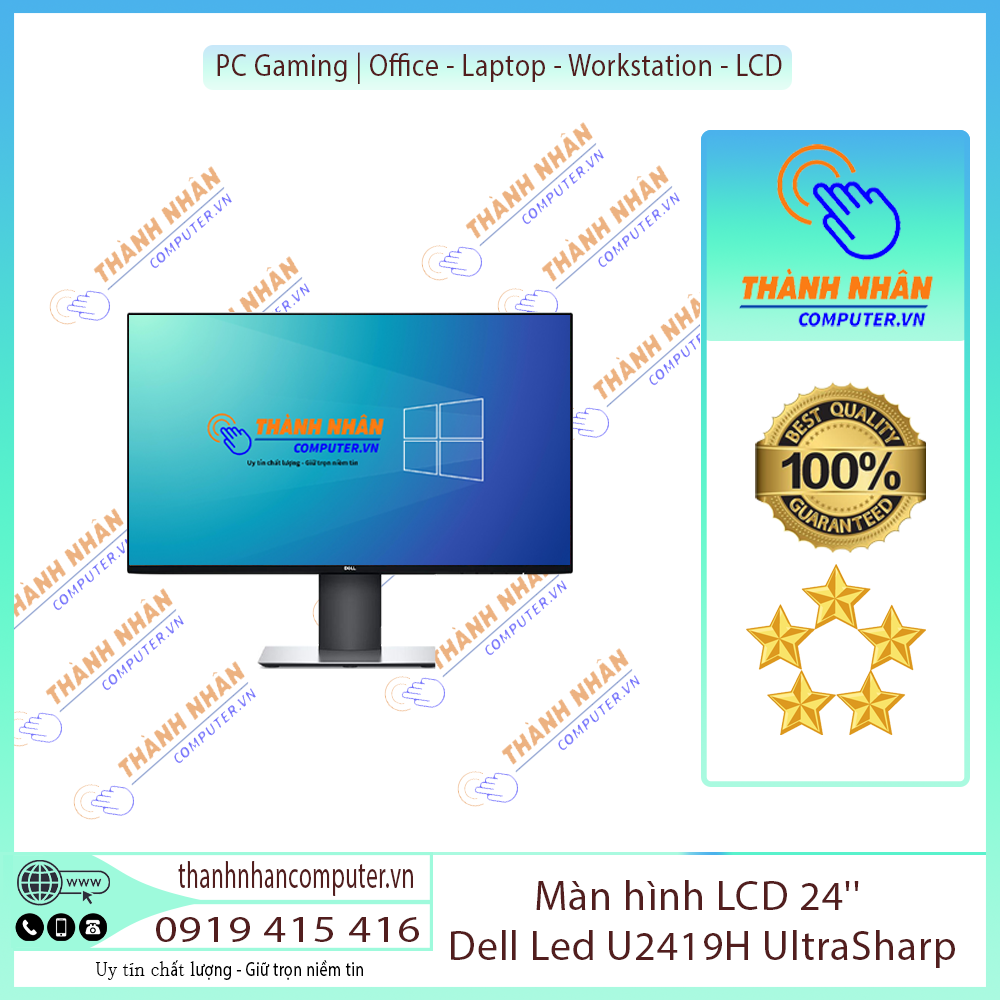 Màn hình lcd 24'' dell u2419h ultrasharp full hd ips new 98%