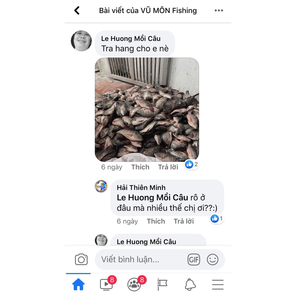 Mồi câu cá rô phi hạt Mồi xả câu rô phi Sapham- Vũ Môn fishing