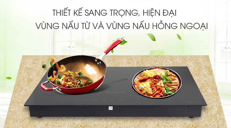 Bếp đôi từ hồng ngoại Kangaroo KG499N