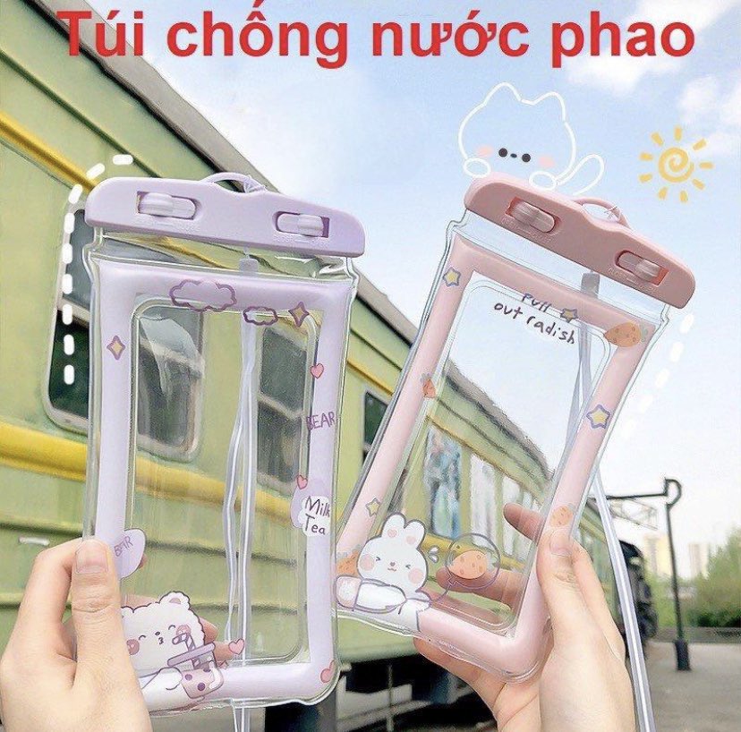 [HCM]Túi đựng điện thoại chống nước chống bụi thiết kế dây đeo cổ tiện dụng khi đi bơi