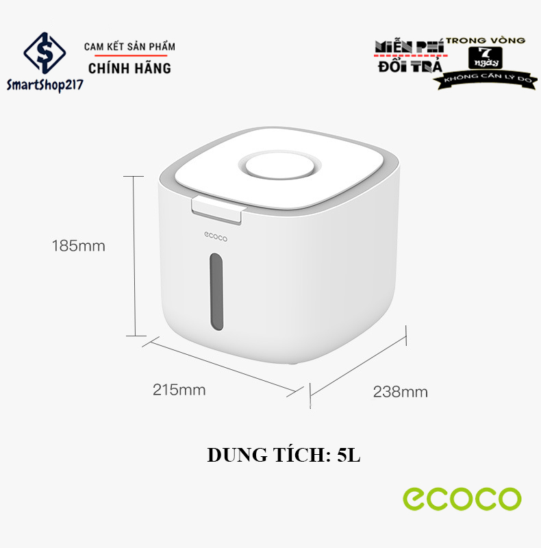 Thùng Đựng Gạo Cao Cấp - Thương Hiệu Nhật Bản ECOCO