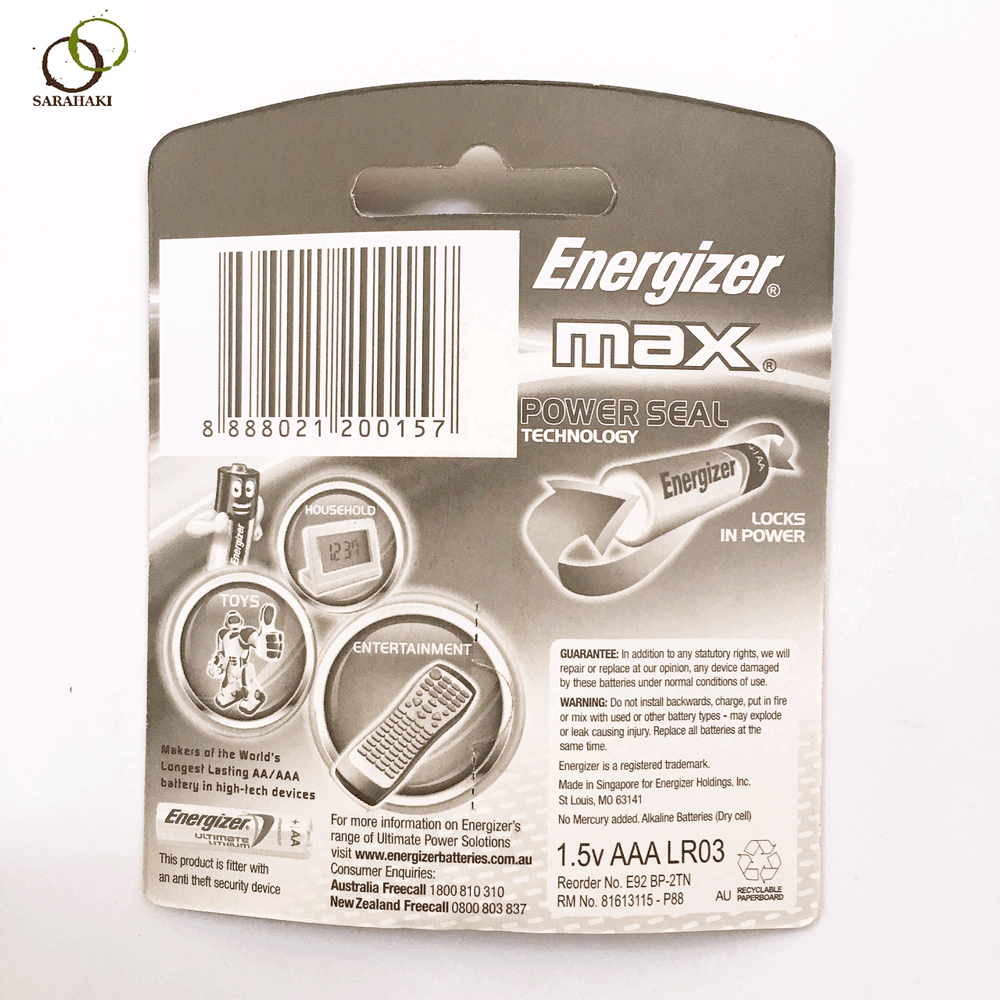 Combo 5 Vỉ Pin AAA Energizer Alkaline (1 Vỉ 2 Viên) chính hãng