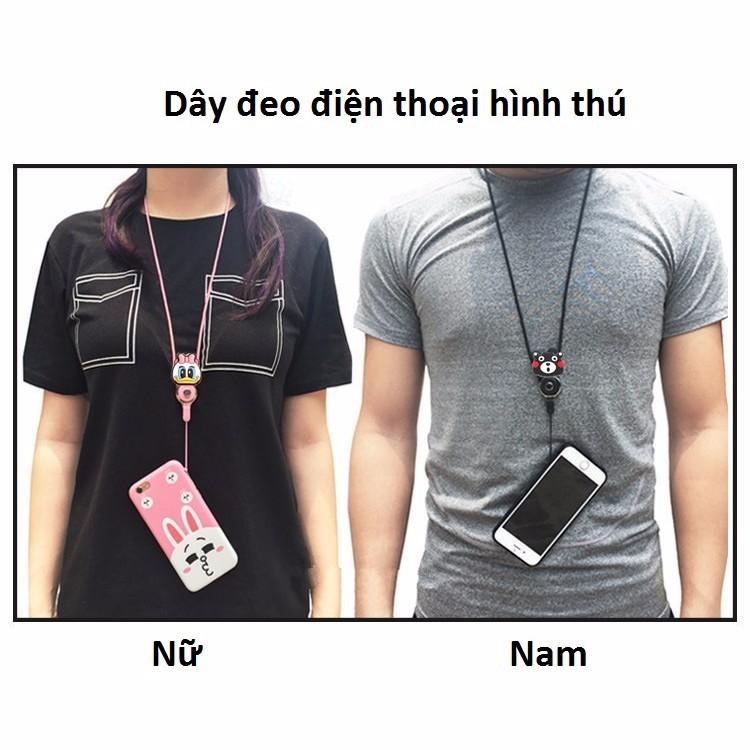 [HCM]Dây đeo điện thoại hình thú có khóa