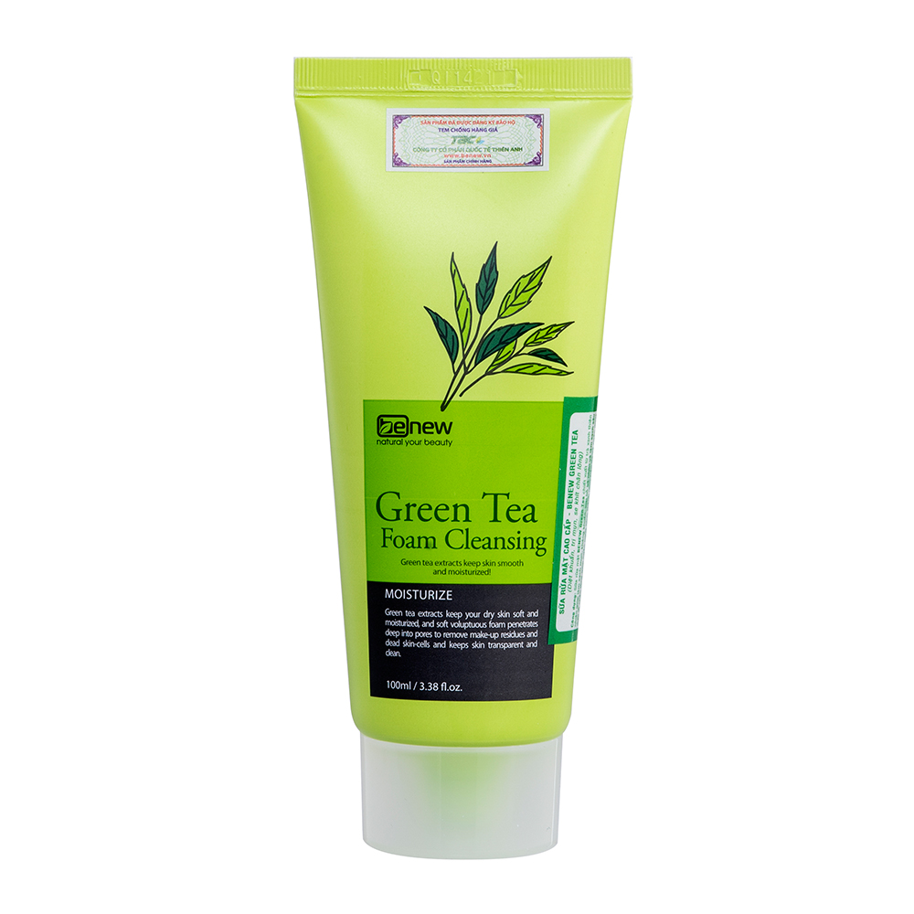 Sữa rửa mặt Benew trà xanh Green Tea Hàn quôc 100ml