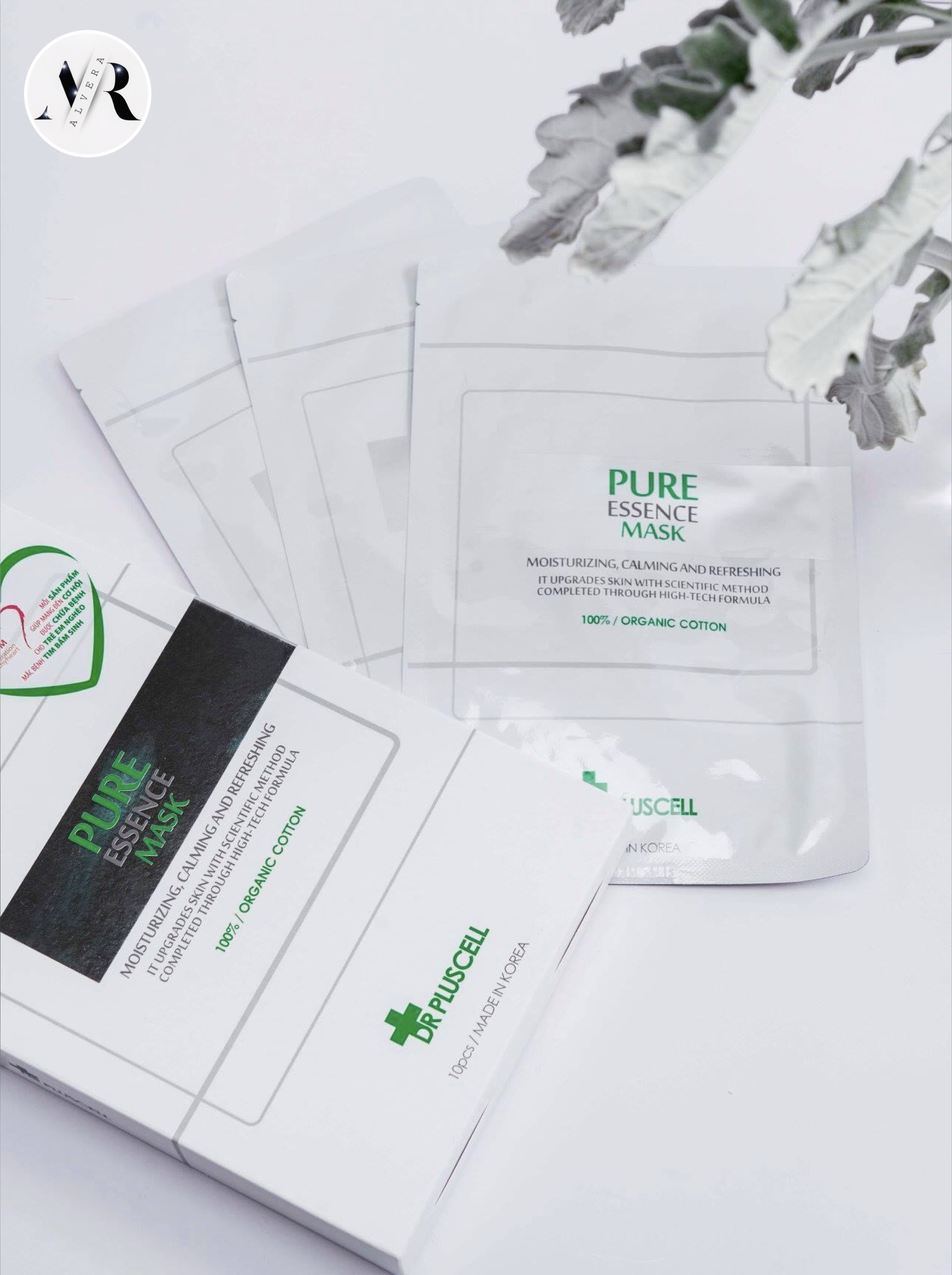 MẶT NẠ NHÂN SÂM TÁI TẠO DA DR PLUSCELL PURE ESSENCE MASK - [ MỸ PHẨM ALVERA SHOP ]