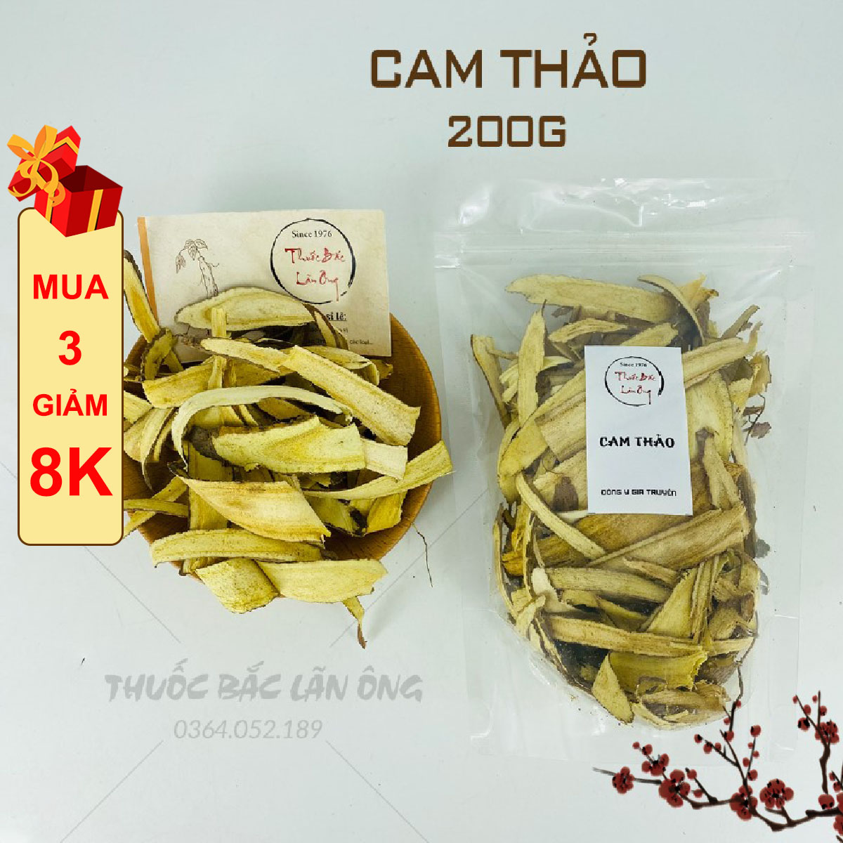 Cam thảo khô thái lát 200g