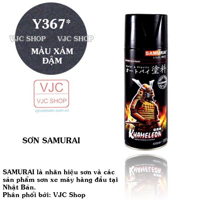 Chai sơn xịt sơn xe máy Samurai MÀU XANH ĐẬM y367