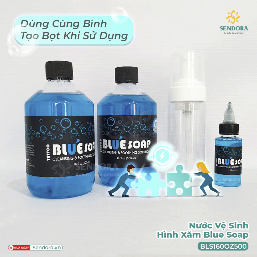 [HCM]Nước vệ sinh hình xăm Blue Soap pha sẵn (200ml)