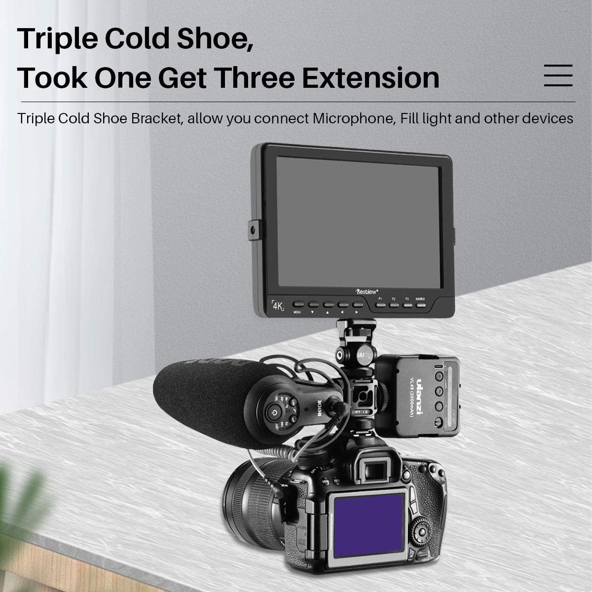 Cold Shoe Mounts để gắn Monitor/Micro/đèn LED - ULANZI PT-12 (FUGAB)