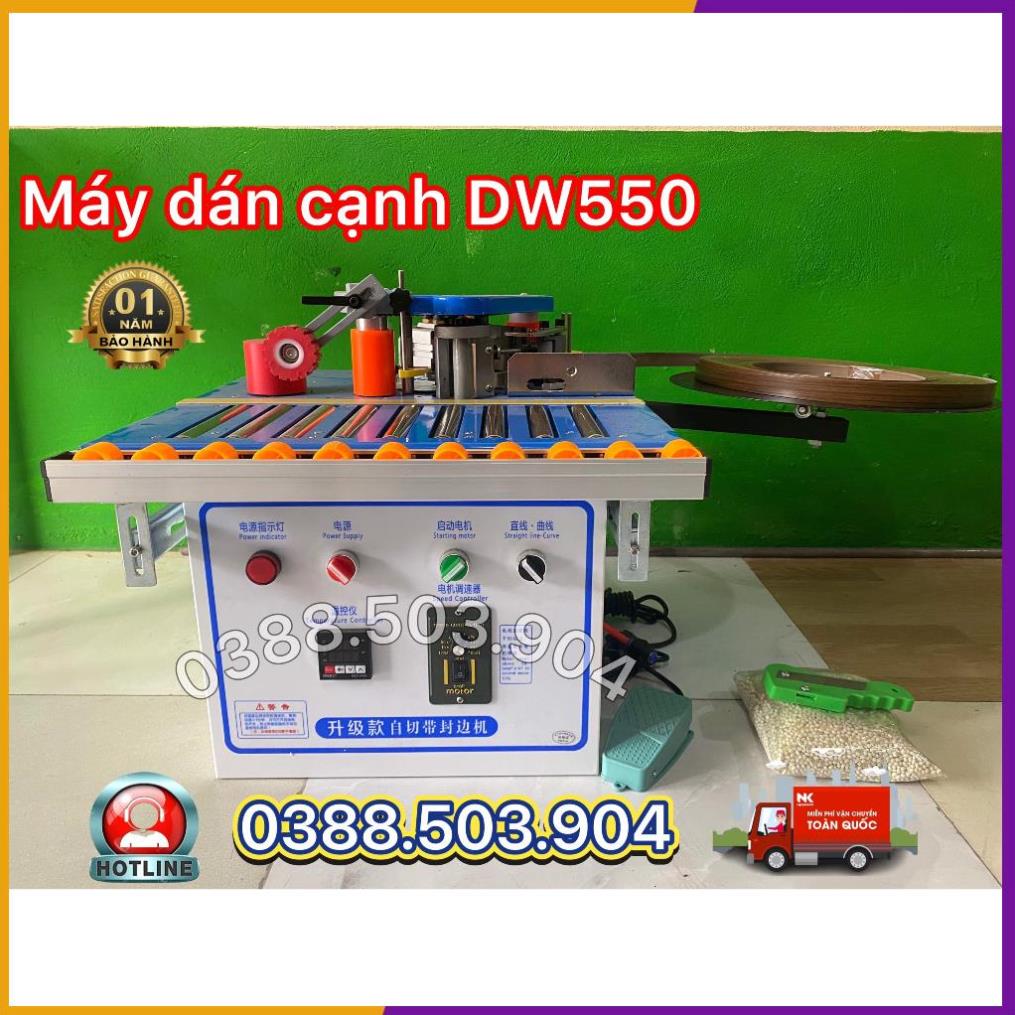 Máy dán cạnh gỗ DW550 ( có chức năng dán thẳng, tròn, vát 45 độ )