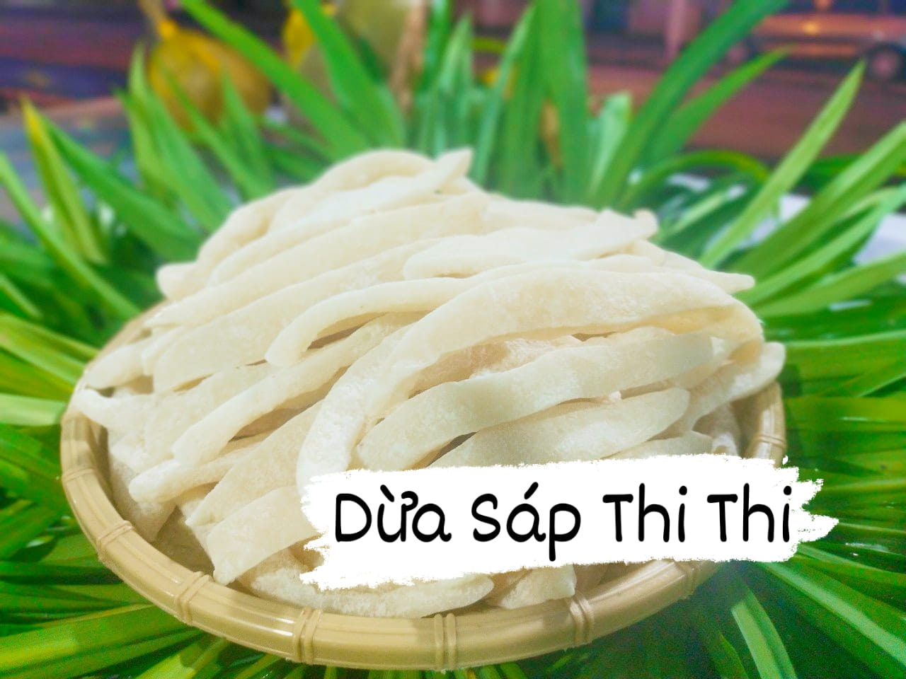 150Gr Mứt Dừa Sáp Loại 1 Vị lá Dứa