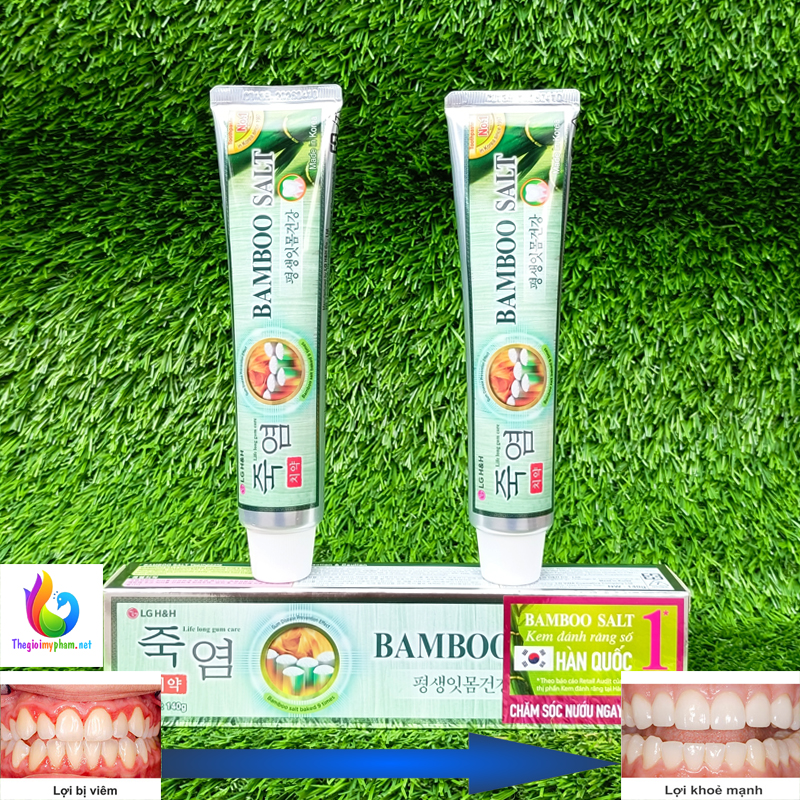 Combo 2 kem đánh răng muối tre hàn quốc 140g
