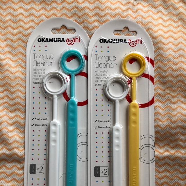 Dụng cụ cạo lưỡi Okamura Ashahi vỉ 2 cái P020