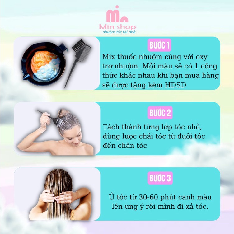BỘT TẨY TÓC [ bột tạo nền cho tóc tặng kèm bao tay ]