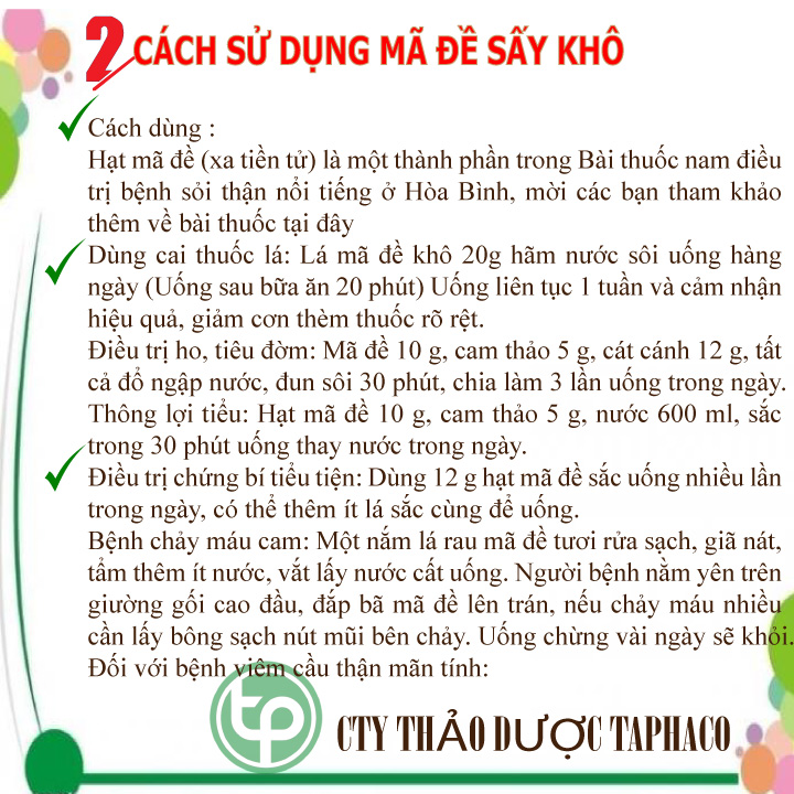 Mã đề sấy khô 1kg - Hàng loại 1 chất lượng cao - Thảo Dược Tấn Phát