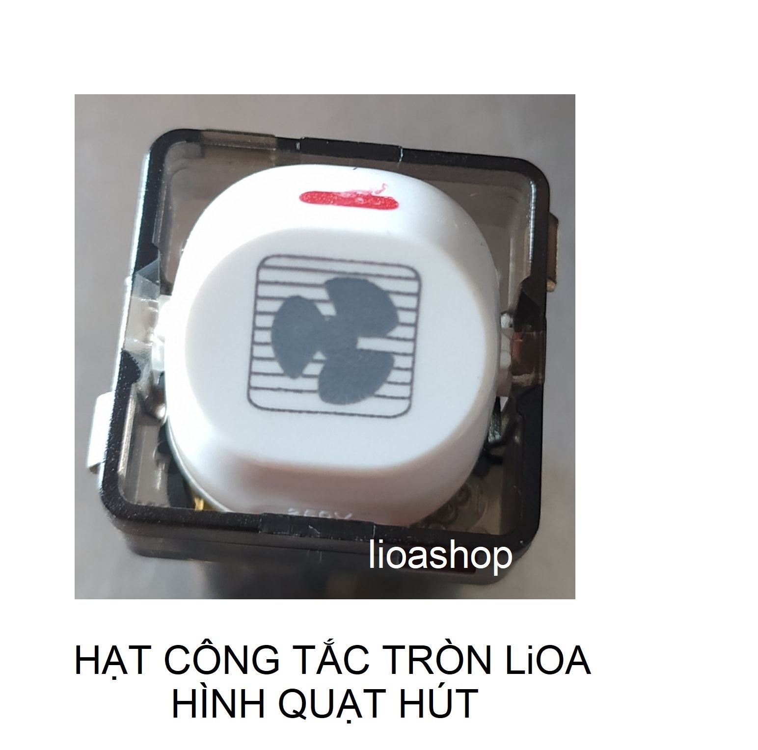 BỘ 2 CÔNG TẮC TRÒN 1 CHIỀU LiOA CÓ HÌNH BIỂU TƯỢNG.