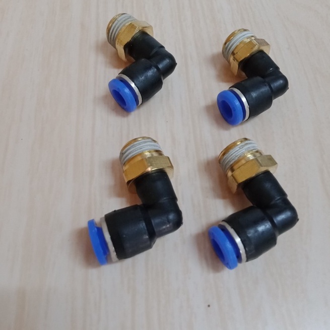Cút ren ngoài, 1 đầu nối nhanh dây khí PU