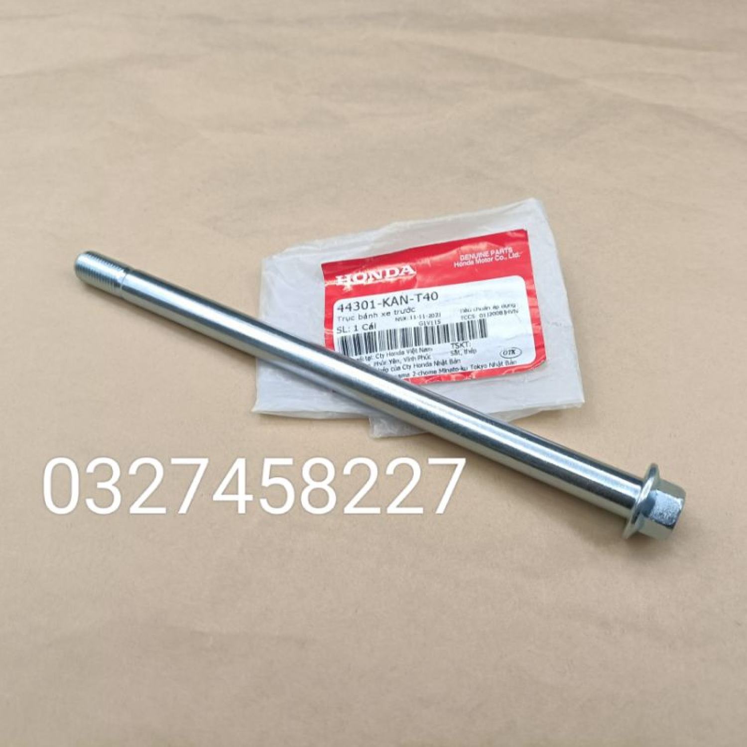 Cốt đùm bánh trước xe wave zx, future 1 zin honda
