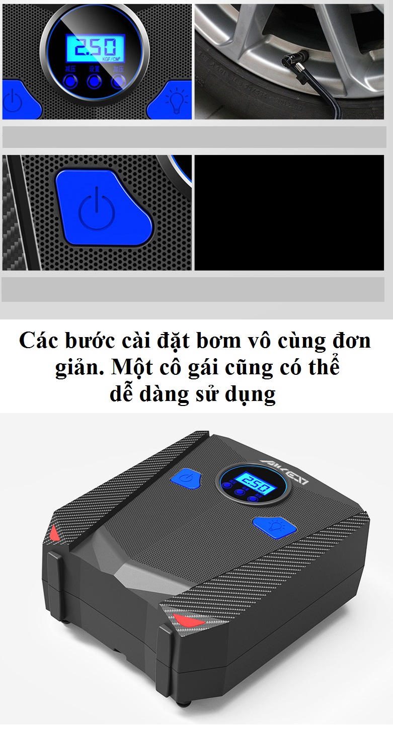 Máy bơm lốp ô tô điện tử AIKESI