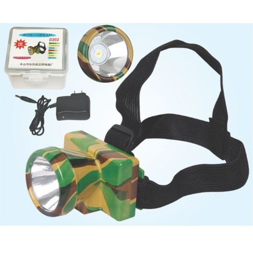 Đèn pin đội đầu - Đèn pin thợ mỏ đeo đầu siêu sáng Vega365 (Rằn ri) -Đèn pin đội đầu siêu sáng - Đèn Pin Led Siêu Sáng Đội Đầu 1 Bóng- Đèn pin đội đầu siêu sáng, đèn pin, đèn đội đầu, đèn đeo trán