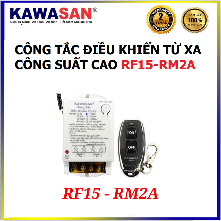 Công tắc điều khiển từ xa công suất cao rf15-rm2a