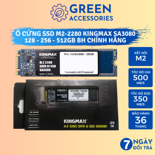 Ổ cứng SSD M2 KINGMAX 256GB 128GB (M2-2280 ) SA3080 - Chuẩn giao tiếp M2-SATA - BH Chính Hãng 3 Năm thumbnail