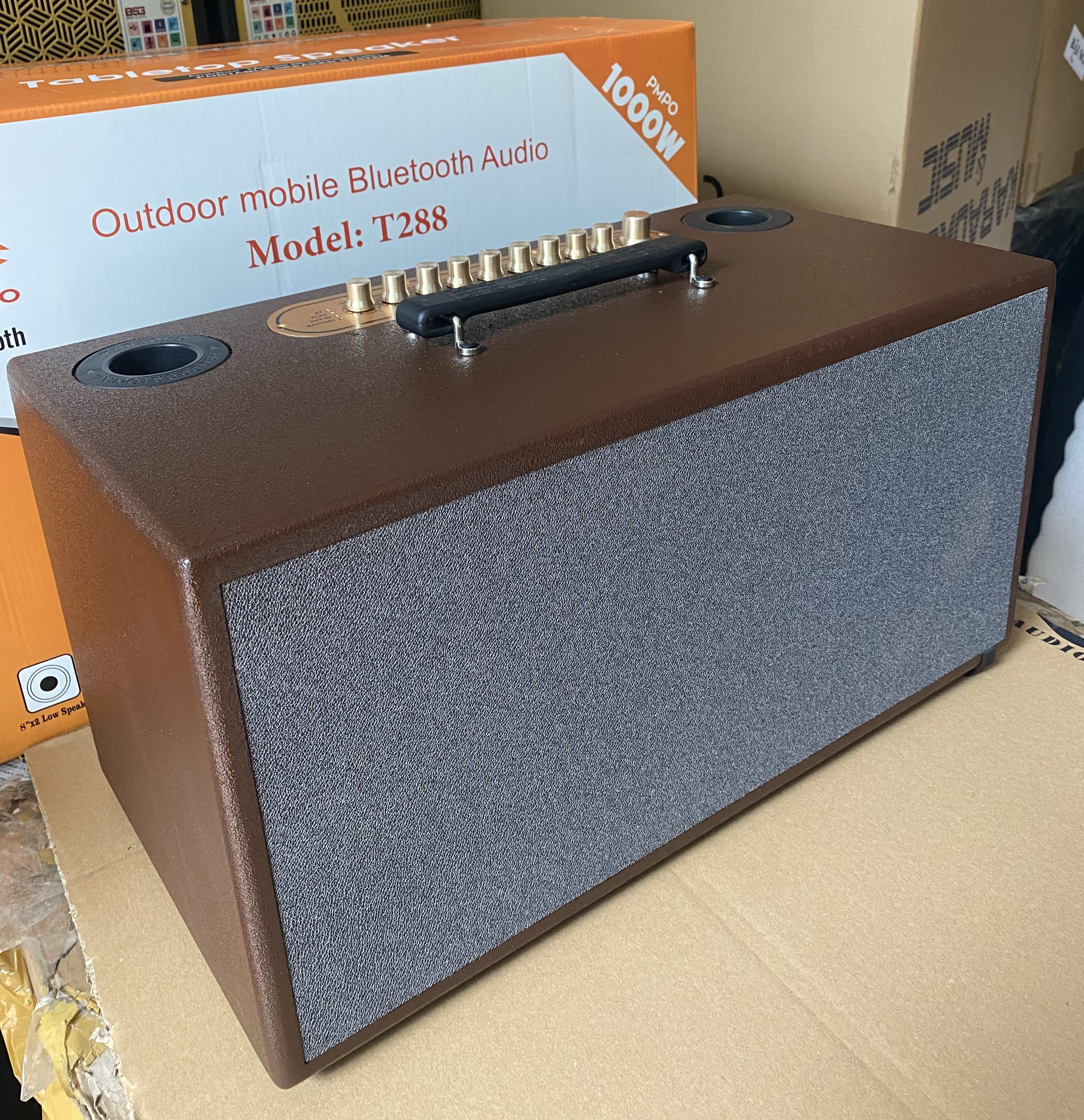 VỎ THÙNG LOA XÁCH TAY MINI 16 ĐÔI - LƯỚI VẢI