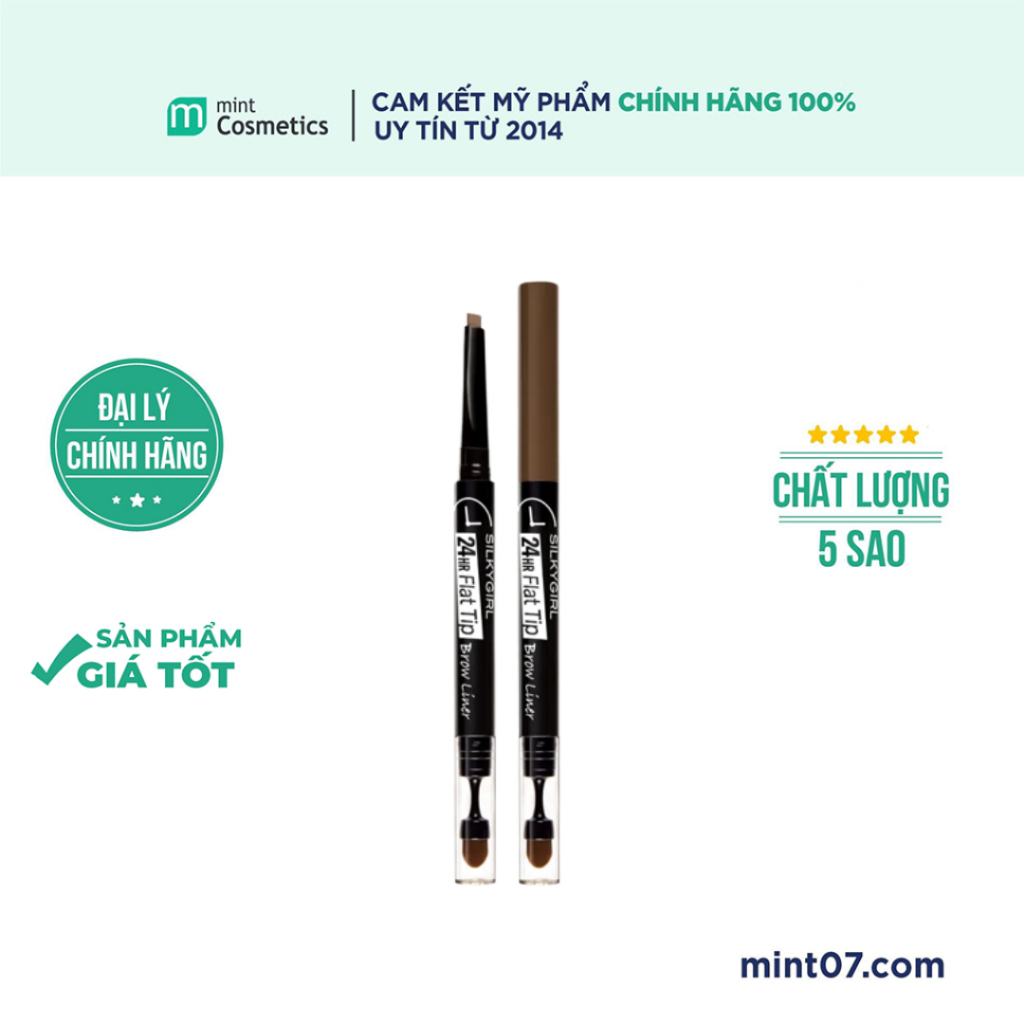 Chì kẻ mày SilkyGirl 24hr Flat Tip Brow Liner
