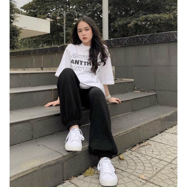 SÉT ANYTHING+QUẦN BOM ĐEN