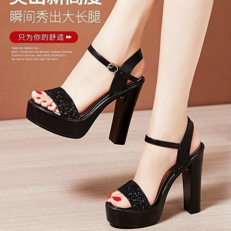 GIÀY SANDAL CAO GÓT ĐÍNH ĐÁ