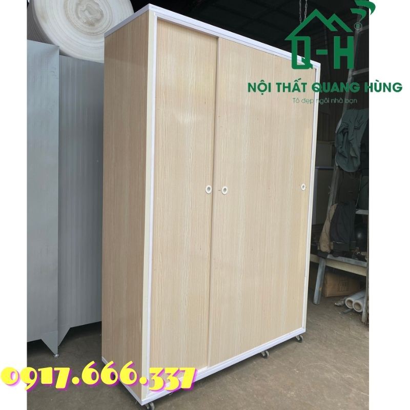 [HCM]TỦ NHỰA 3 CÁNH CỬA LÙA 1M8X1M2 MÀU SỒI TRẮNG