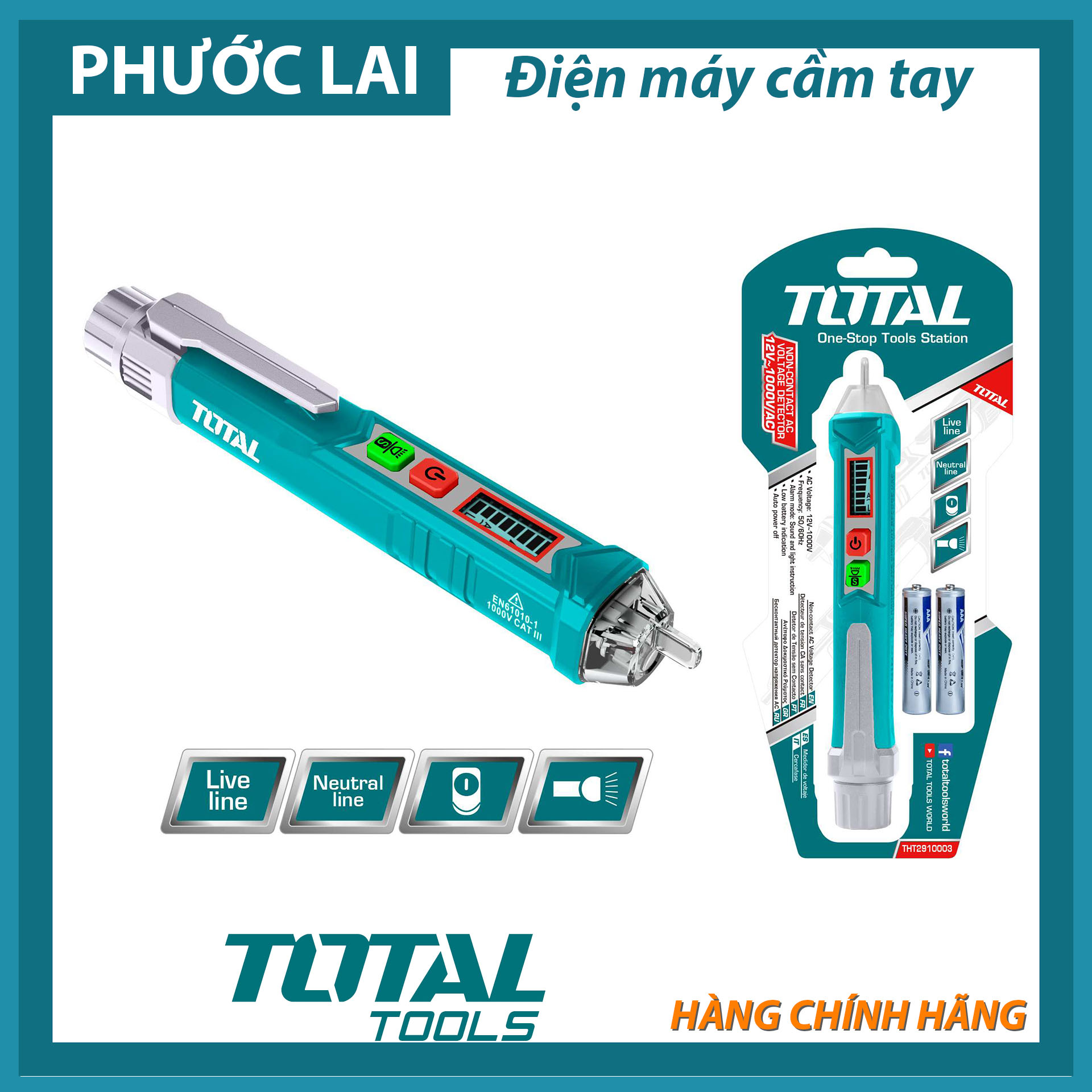 Bút dò điện áp AC 1000V Total THT2910003