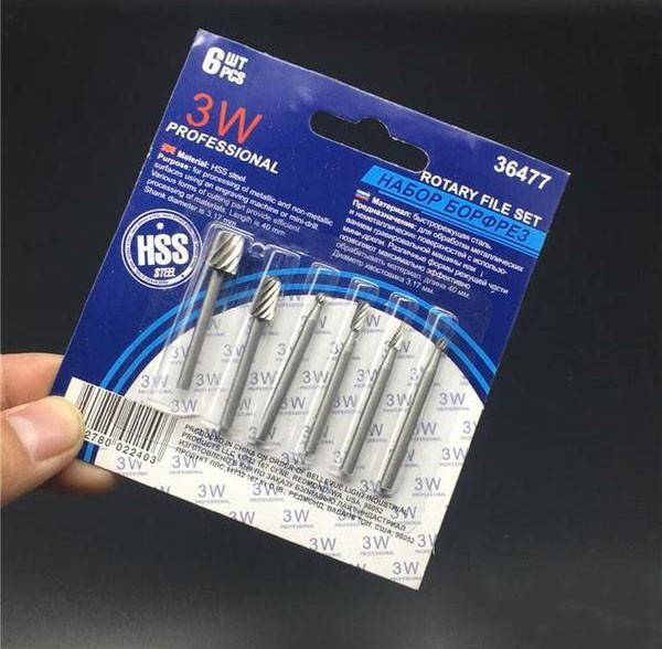 [HCM]Bộ 6 mũi khắc mài làm lũa chạm trổ HSS cao cấp