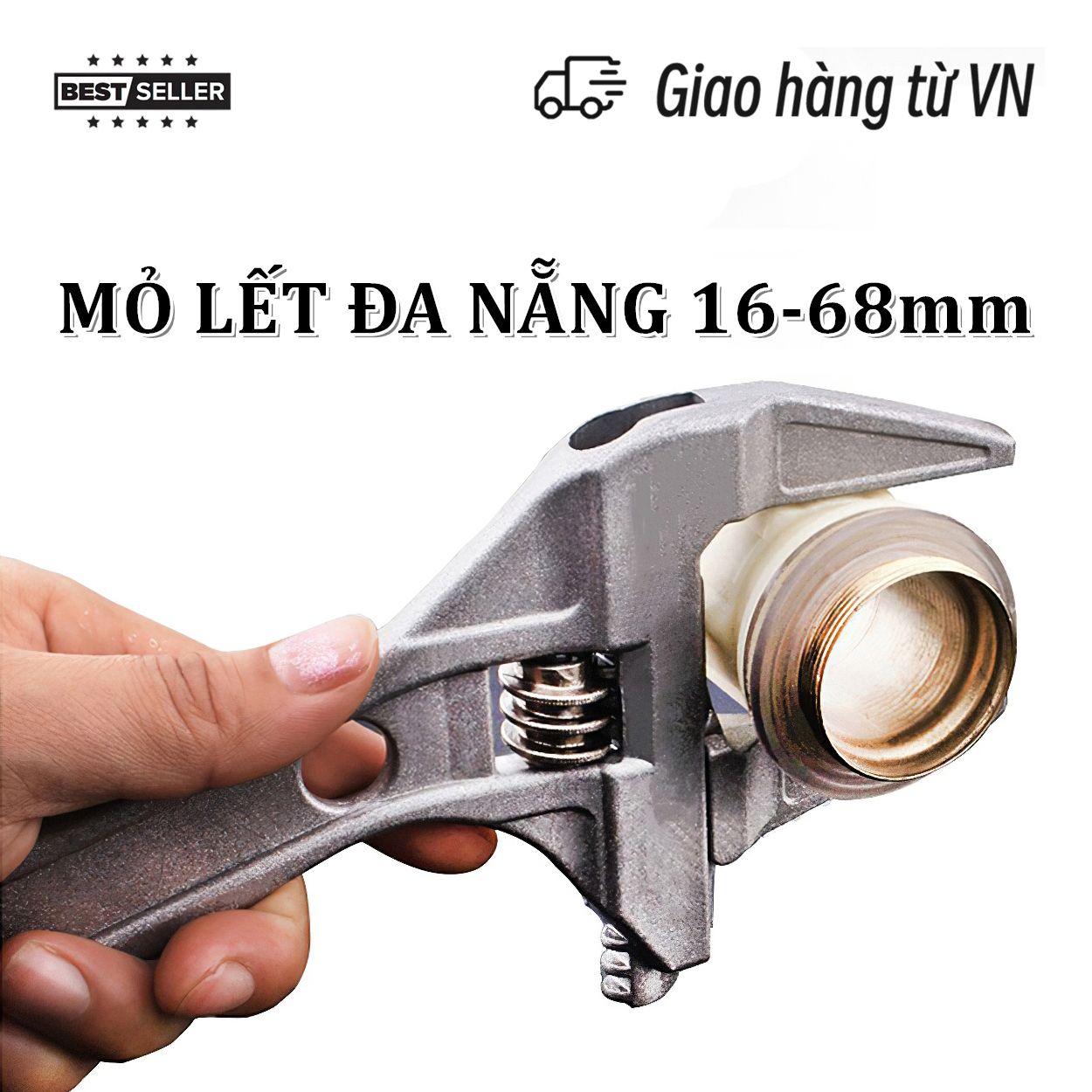Mỏ lết Cờ lê vặn ống nước độ mở 6-68mm - Cờ lê vặn dây cấp nước bằng hợp kim nhôm