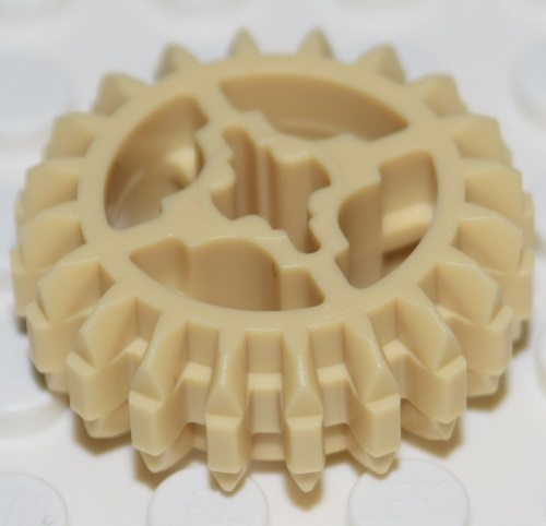 1x New Genuine LEGO Technic Tan Gear with 20 Teeth and Double Bevel (Reinforced) ID 6346517 18575
