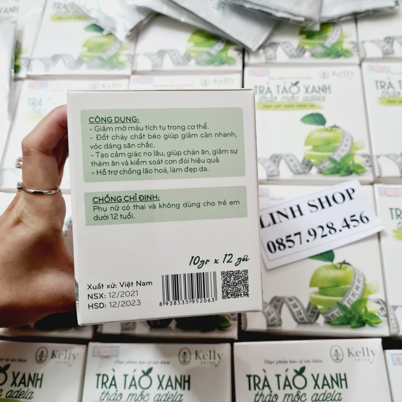 Trà táo xanh giảm cân kelly hàng chính hãng có tem check điện tử