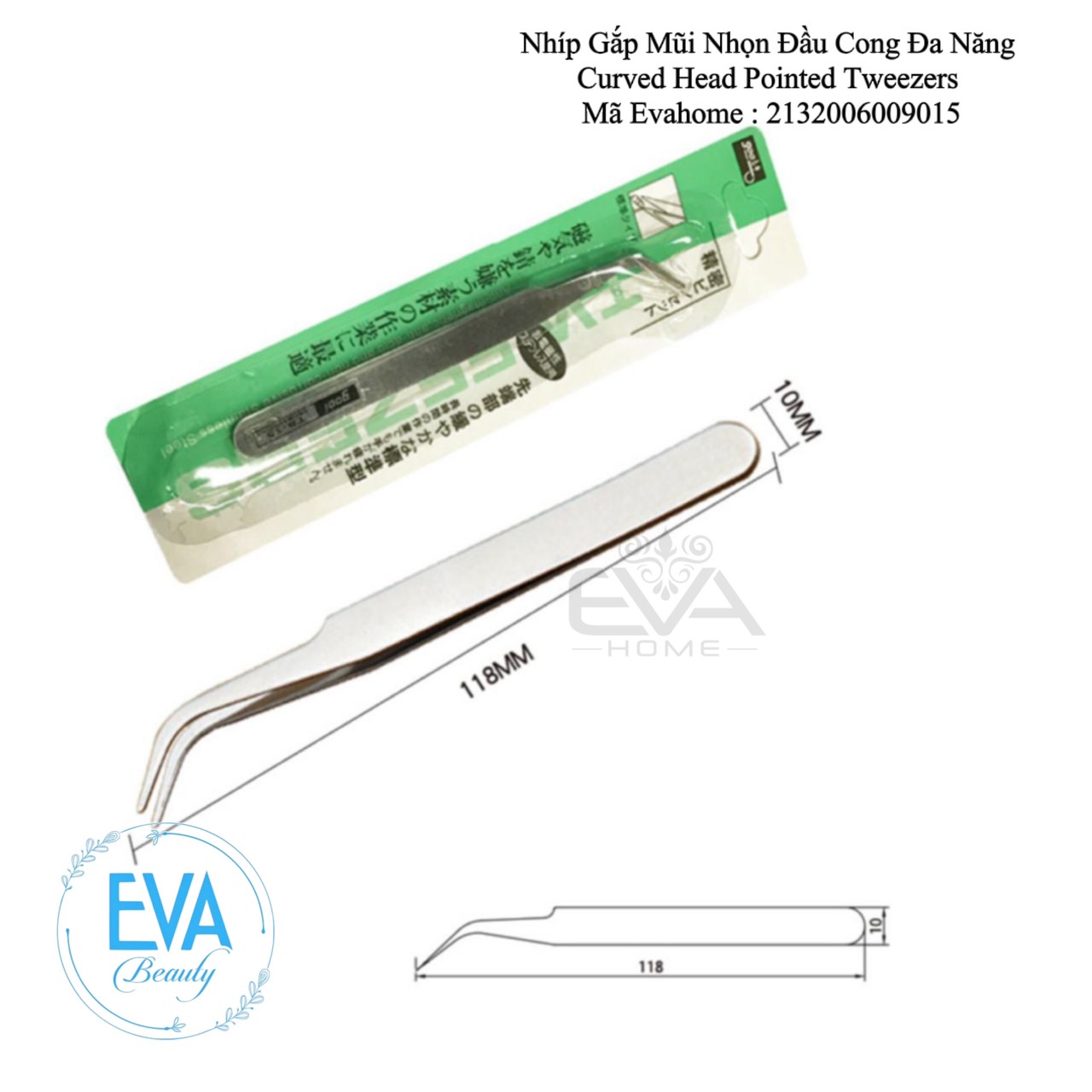 Nhíp Gắp Mũi Nhọn Đầu Cong / Đầu Thẳng Đa Năng Stainless Steel Point Tweezer