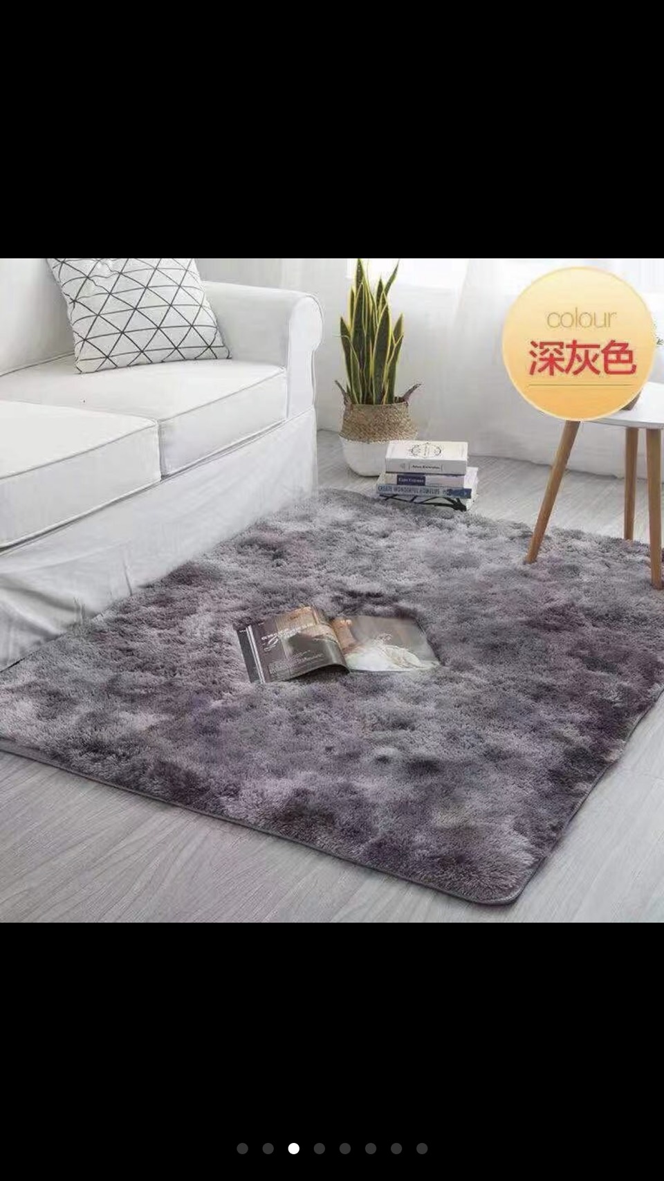 Thảm lông loang trải sàn kích thước 1,2m x 1,6m Hàng Đẹp 2020 Mặt Sau Chồng trơn trượt