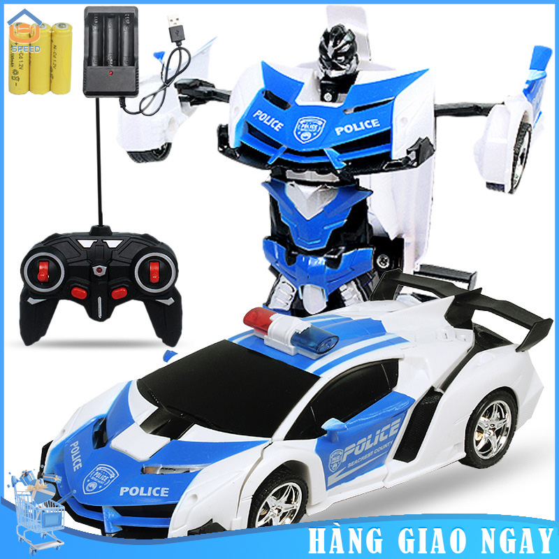 🚔Đồ Chơi Xe Ô Tô Điều Khiển Từ Xa Có Thể Biến Hình Robot Phiên Bản Có Sạc Pin,Ô tô điều khiển từ xa,Quà Tặng Cho Trẻ Em