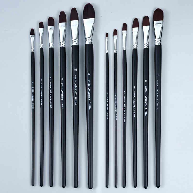 [HCM]CỌ VẼ ĐẦU OVAL MARIES G1636 (VẼ MÀU ACRYLIC SƠN DẦU GOUACHE)