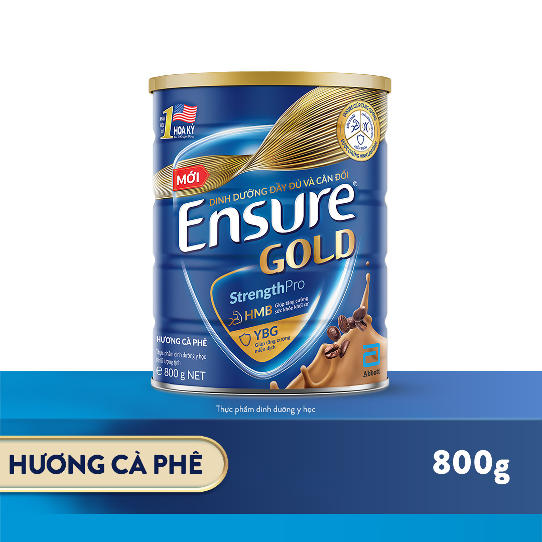 [CHỈ 20H 04-08.05 QUÀ TẶNG CHO ĐH 1500K-SLCH] Lon sữa bột Ensure Gold hương cà phê 800g