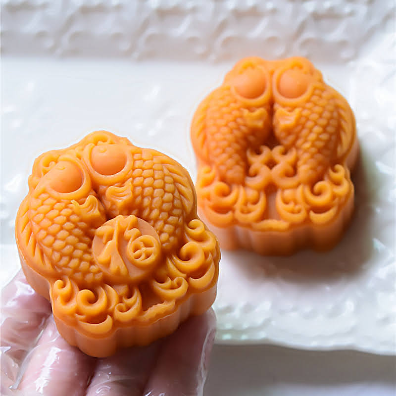 Td34_ khuôn bánh trung thu cá chép& rồng_ 1 kiểu_75gr_150gr