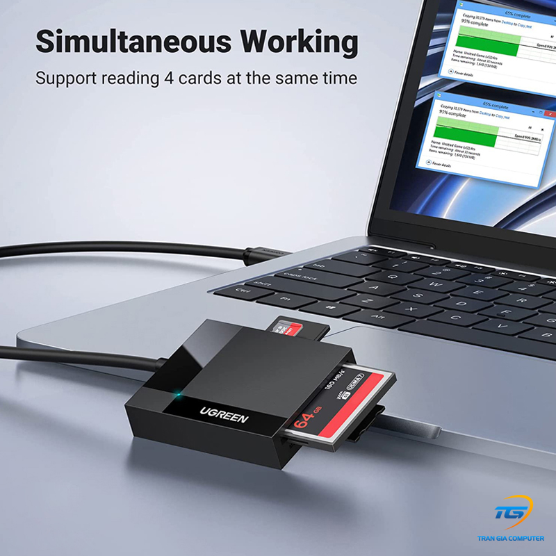 Đầu đọc thẻ USB 3.0 đa năng CF, SD, TF, MS dài 0.5M Ugreen 30333